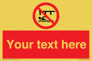 Custom Do not swim in the vicinity of piers